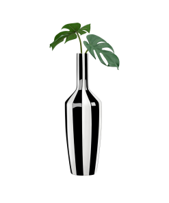 Abstract Black and White Vase (15Inch)